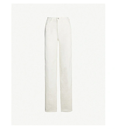 Shop J Brand X Elsa Hosk Monday Wide-leg High-rise Jeans In Workday White