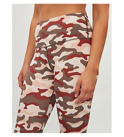 Shop Varley Estrella Camo-print Stretch-jersey Leggings In Zion Camo