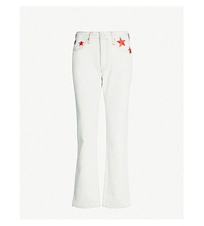 LEVI'S 501 EMBROIDERED DENIM JEANS 