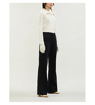 Shop Acne Studios Munro High-rise Wide Jeans In Black