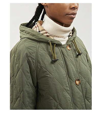 Shop Burberry Roxwell Quilted Shell Jacket In Green