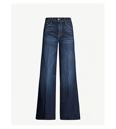 Shop Frame Le Palazzo Wide-leg High-rise Jeans In Meribel