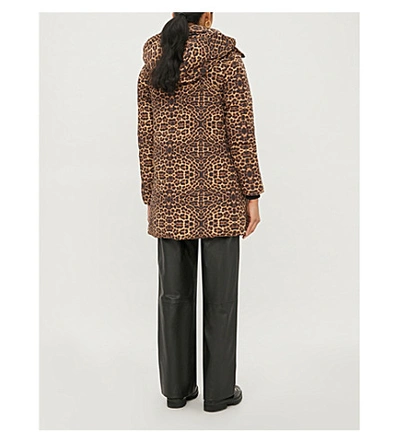 Shop Maje Leopard-print Shell Puffer Jacket In Print?.