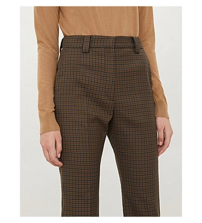 Shop Sandro Staino Checked Stretch-woven Trousers In Multi Color