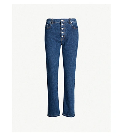 Shop Joseph Den Straight-leg Jeans In Authentic Blue