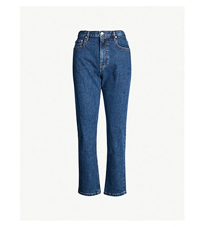 Shop Joseph Kemp Stretch-denim Boyfriend Jeans In Authentic Blue