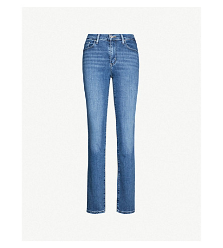 levi's 724 high rise straight jeans second thought