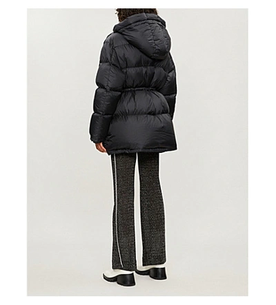 Shop Acne Studios Hooded Shell-down Jacket In Black