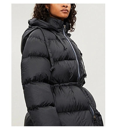 Shop Acne Studios Hooded Shell-down Jacket In Black
