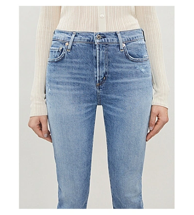 Shop Citizens Of Humanity Harlow Slim-fit High-rise Jeans In Chit Chat