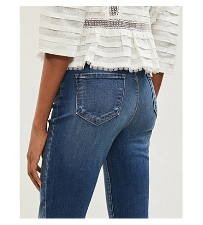 Shop L Agence Oriana High-rise Straight-leg Stretch-denim Jeans In Monterey