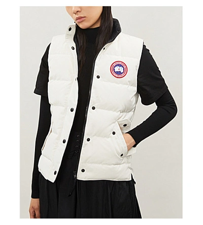 Shop Canada Goose Freestyle Sleeveless Shell-down Gilet In Early Light