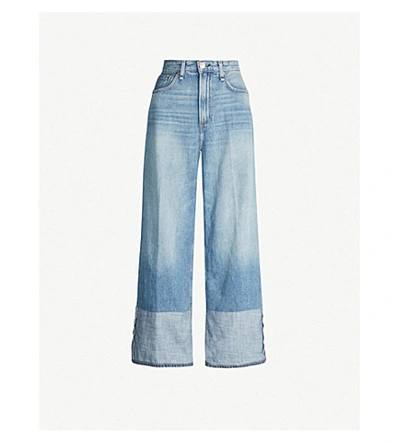 Shop Rag & Bone Ruth Faded Wide High-rise Jeans In Neville