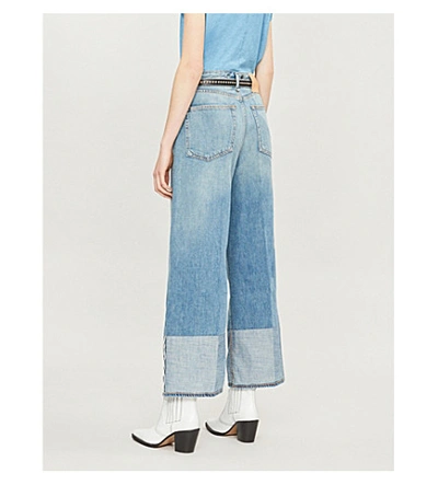 Shop Rag & Bone Ruth Faded Wide High-rise Jeans In Neville