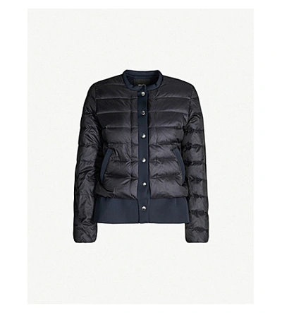 Shop Maje Gayou Quilted Shell-down Jacket In Night
