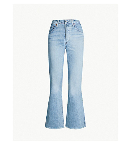 levi's high rise flare jeans