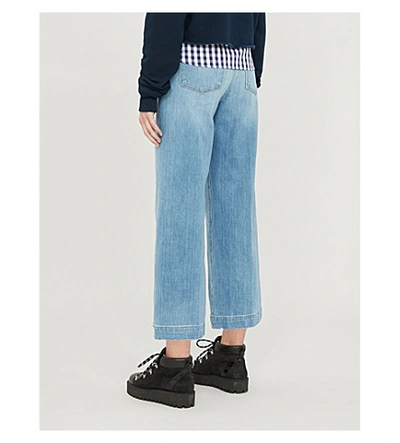 Shop Frame Ali Cropped High-rise Wide-leg Jeans In Yorkshire