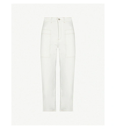 Shop Stella Mccartney Straight High-rise Jeans In White