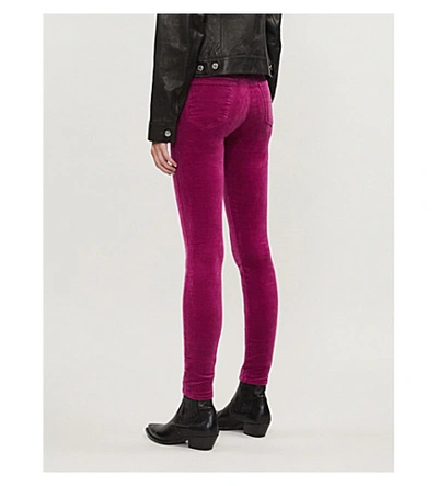 Shop J Brand Maria Skinny High-rise Velvet Jeans In Victoria