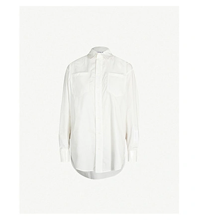 Shop Artica Arbox Oversized Cotton Shirt In Optical White