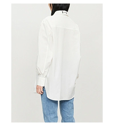 Shop Artica Arbox Oversized Cotton Shirt In Optical White