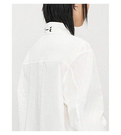 Shop Artica Arbox Oversized Cotton Shirt In Optical White