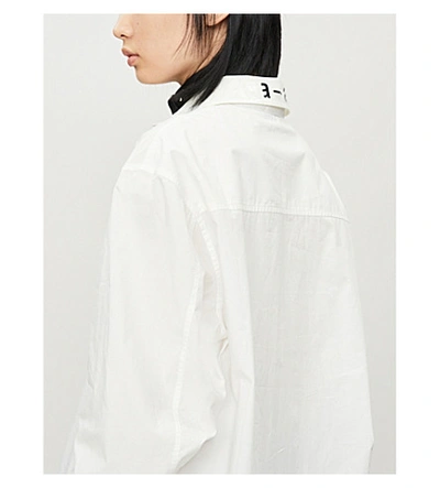 Shop Artica Arbox Oversized Cotton Shirt In Optical White