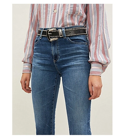 Shop Ag Isabelle Straight High-rise Cropped Jeans In 15yrs Perpetual