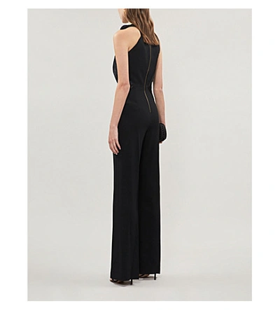 Shop Roland Mouret Rosita Draped Woven Jumpsuit In Black