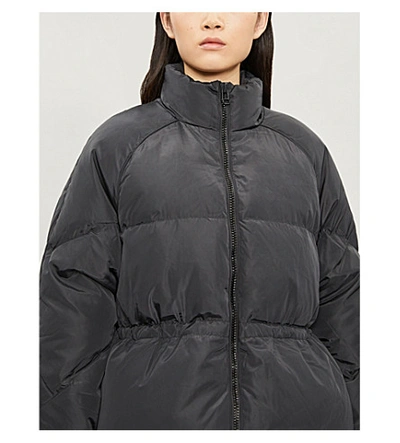 Shop Ganni High-neck Quilted Shell-down Jacket