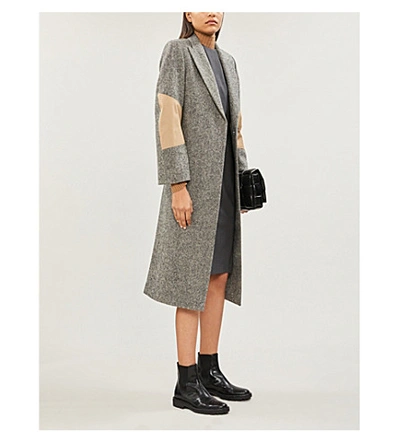 Shop Theory Eano Knee-length Stretch-wool Dress In Charcoal Melange