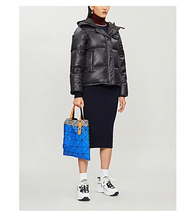 Shop Kenzo Padded Quilted High-neck Shell Jacket In Black