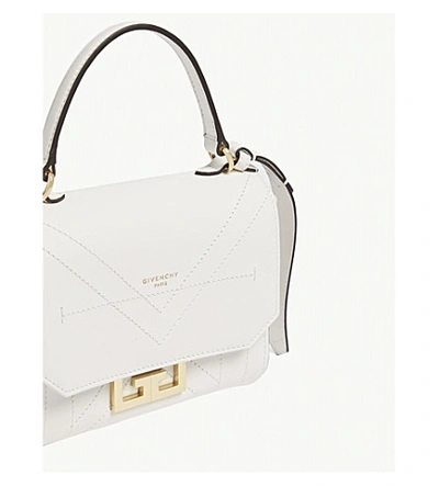 Shop Givenchy Eden Mini Leather Shoulder Bag In White