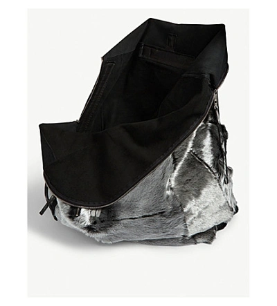 Shop Rick Owens Midi Megaduffle Backpack In Aluminum