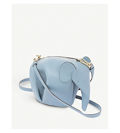 Loewe Elephant Minibag Leather Shoulder Bag In Stone Blue | ModeSens