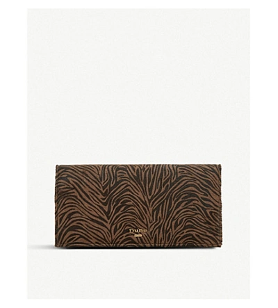 Shop Dune Briar Tiger-print Clutch Bag In Tiger-print Leather
