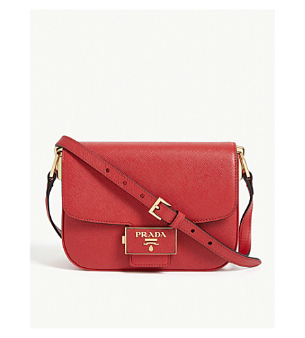 prada textured leather shoulder bag