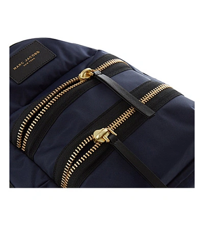 Shop Marc Jacobs Biker Mini Nylon Backpack In Midnight Blue