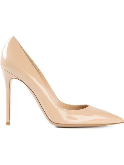 Gianvito Rossi Nude Patent Leather Pumps Ss 2020 In Neutrals