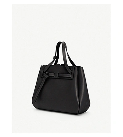 Shop Loewe Lazo Leather Mini Bag In Black