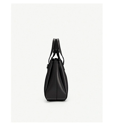 Shop Loewe Lazo Leather Mini Bag In Black