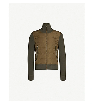 Shop Tom Ford Padded Shell-down And Wool Jacket In Green