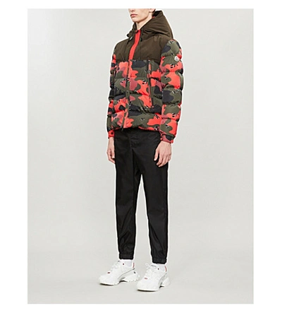 Moncler Men's Camouflage-Print Shell Hooded Jacket