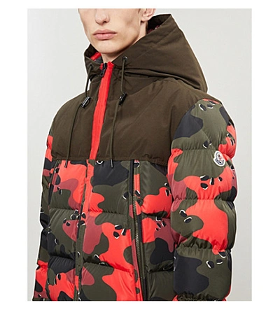 Shop Moncler Eymeric Camouflage-print Shell And Down-blend Jacket