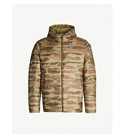 Shop Patagonia Hi-loft Camouflage-print Recycled Shell-down Jacket In Bear Camo