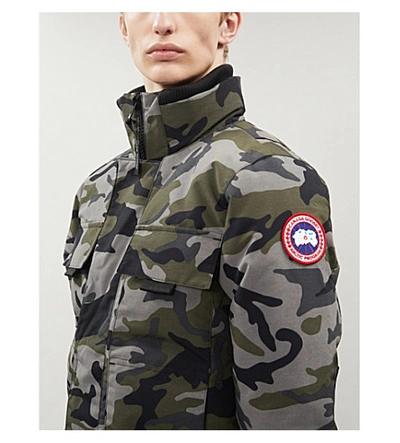 Shop Canada Goose Forester Shell-down Jacket In Camo Coastal Grey