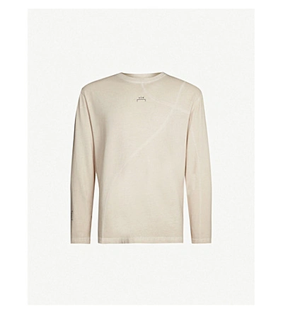 Shop A-cold-wall* Logo-print Cotton-jersey Sweatshirt In Taupe