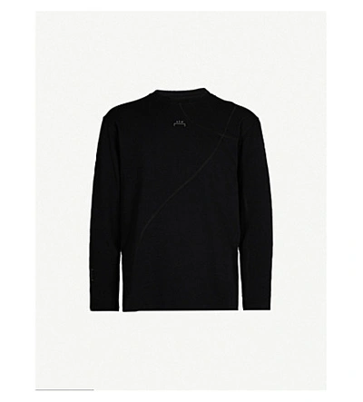 Shop A-cold-wall* Logo-print Cotton-jersey Sweatshirt In Black