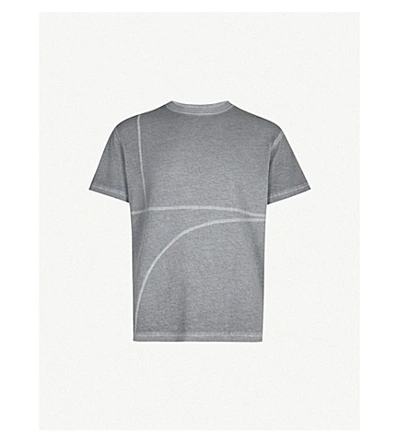 Shop A-cold-wall* Overlock Logo-print Cotton-jersey T-shirt In Grey