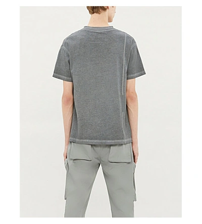 Shop A-cold-wall* Overlock Logo-print Cotton-jersey T-shirt In Grey